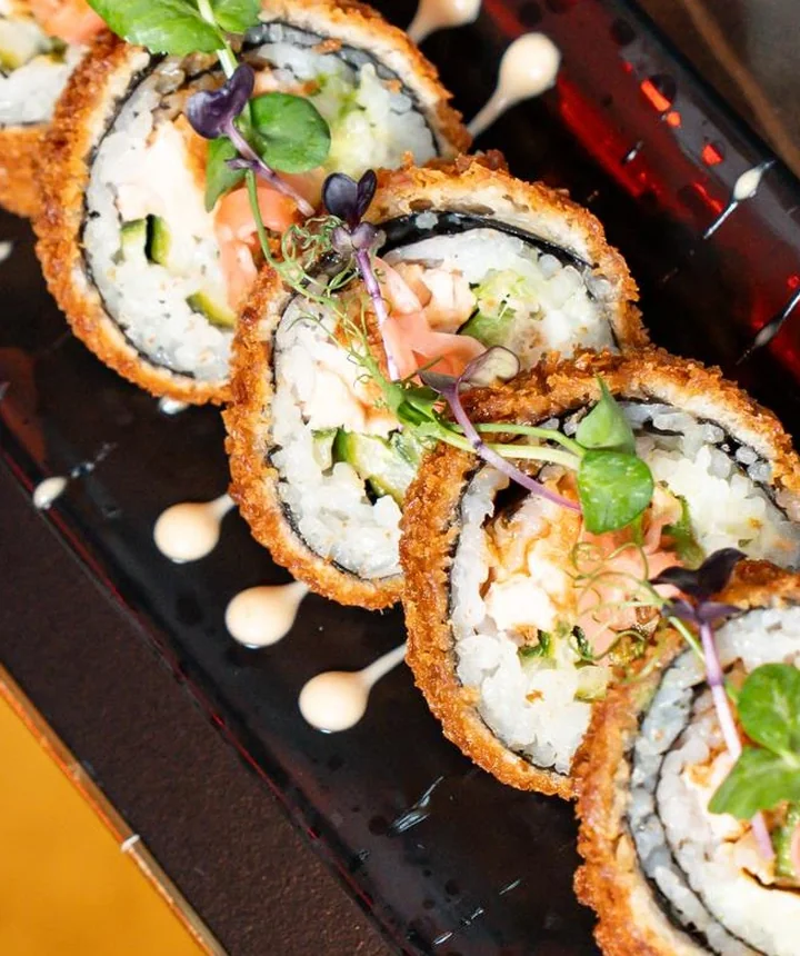 Detailaufnahme von Sushi
